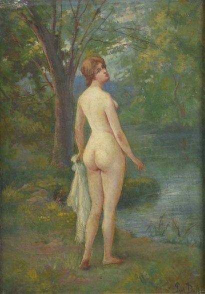 null Paul-Maurice DUTHOIT (1858-?)


Baigneuse dans un paysage


Huile sur panneau.


Signée...