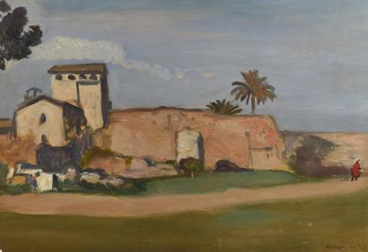 null Lucien MAINSSIEUX (1885-1958)


Paysage au palmier


Huile sur carton.


Signée,...
