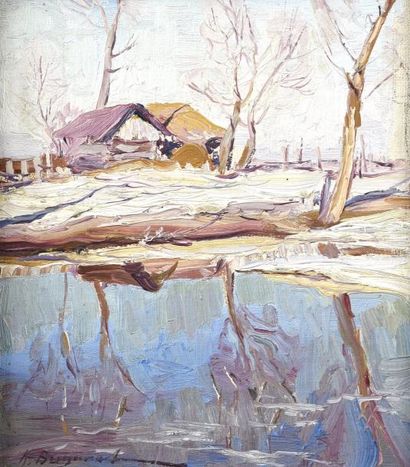 null Constantin WESTCHILOFF (1877-1945)


Isba devant un étang


Huile sur isorel,...