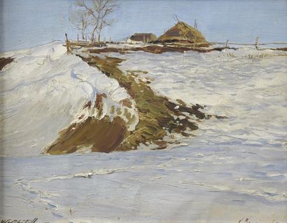 null Constantin WESTCHILOFF (1877-1945)


Isba sur un coteau enneigé


Huile sur...