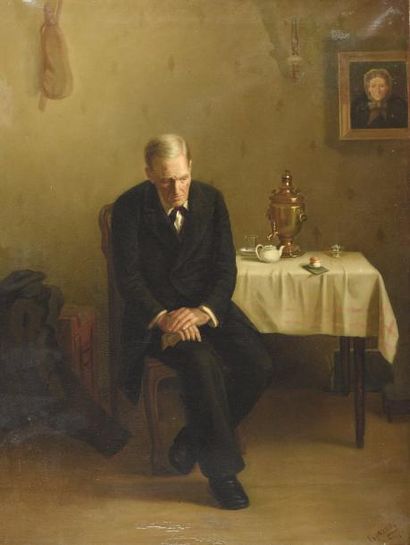 null GOROKHOV (XIXème-XXème)


Homme assis devant un samovar


Huile sur toile, signée...