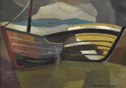 null André VON WURSTEMBERGER (1904-1983)


Barques à marée basse


Huile sur toile,...