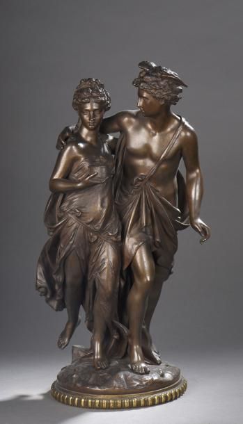 null Jean-Louis GREGOIRE ( 1840 – 1890 )


Pandore et Mercure


Bronze à patine brune


H....