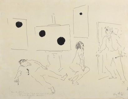 null Marcel VERTES (1895-1961) 	


	Nous les abstraits


	Deux dessins à l'encre...