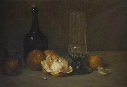 null Philippe ROUSSEAU (1816-1887)


Nature morte à la bouteille,


Huile sur toile...