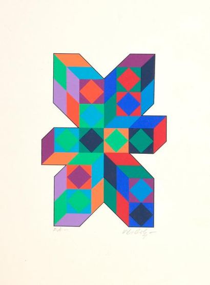 null Victor VASARELY (1906-1997)

SANS TITRE

Sérigraphie sur papier signé en bas...