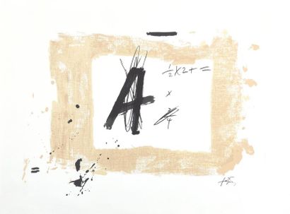 null Antoni TAPIES (1923-2012)

Lettre A

Lithographie sur papier signé en bas à...
