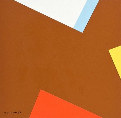 null Jean LEGROS (1917-1981)

Maquette pour triangles dans l'espace, 1977 

Collage...
