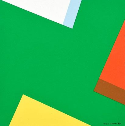 null Jean LEGROS (1917-1981) 

Maquette pour triangles dans l'espace, 1977 

Collage...