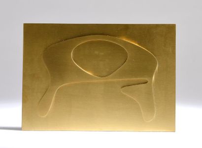 null Jean LEGROS (1917-1981) 

Relief en laiton.

19 x 26 cm