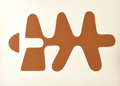 null Jean LEGROS (1917-1981) 

Signe de terre, 1972 

Pochoir sur papier signé en...