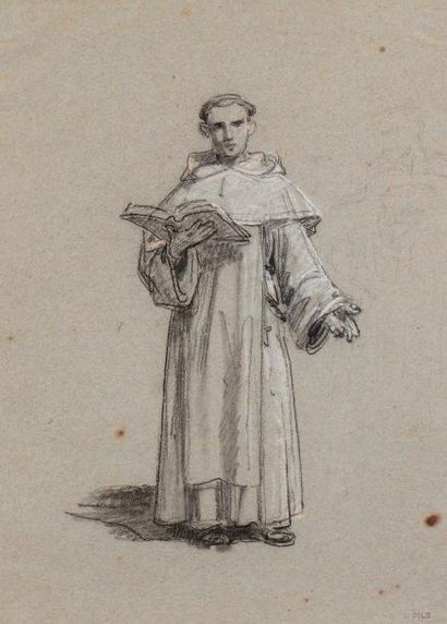 null Isidore PILS

(Paris 1815 – Douarnenez 1875)

Dominicain tenant un livre

Crayon...