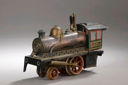 null BING « O » 1900: Locomotive à vapeur vive type 110. L. 17cm.