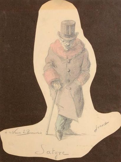 null Henri JOSSOT (1866-1951)

Le satyre

Crayon et crayon de couleurs sur papier...