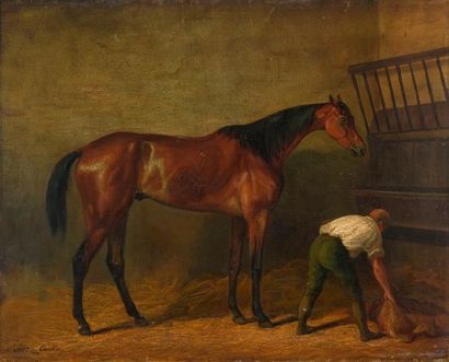 null Pierre VERNET (1780-?)

"Crocodile" à l'écurie, le cheval du Marquis de Cambise

Huile...