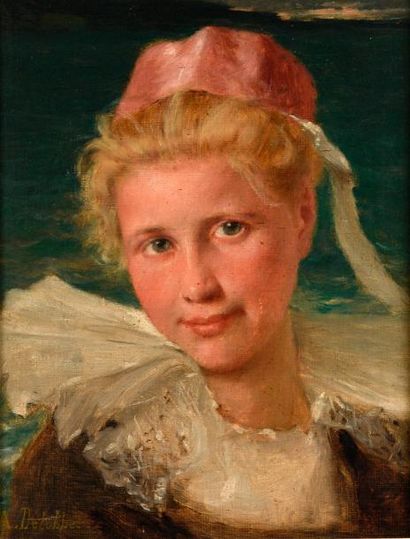 null Alfred DELOBBE (1835-1915)

Bretonne à la coiffe

Huile sur toile, signée en...