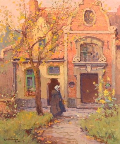 null René Charles Louis DEBRAUX (1868-1938)

Jardin à Bruges

Gouache signée et située...