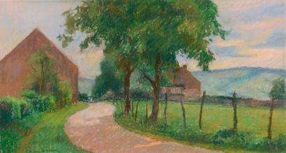 null Eugène CORNEAU (1894-1976)

La rue du Village - Le rideau d'arbres - La route...