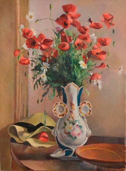 null Eugène CORNEAU (1894-1976)

Vase de coquelicots 

Huile sur toile, signée en...