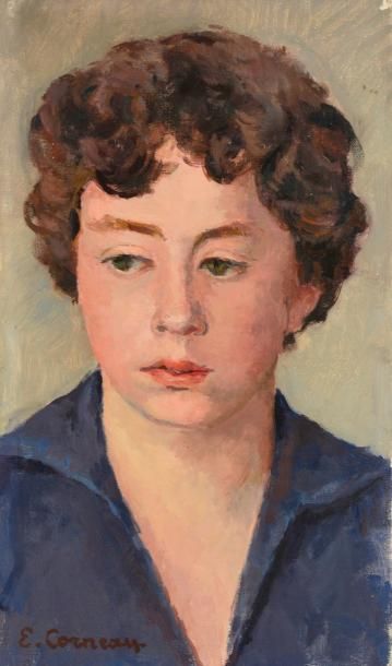 null Eugène CORNEAU (1894-1976)

Portrait d'enfant aux cheveux bouclés - Femme au...