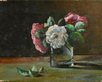 null Eugène CORNEAU (1894-1976)

Verre de fleurs - Vase de fleurs et petits coquillages...