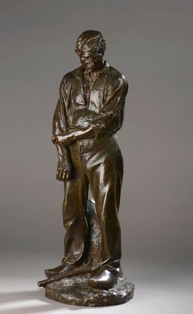 null Jules-Aimé DALOU (1838-1902)

Paysan, grand modèle

Bronze à patine brune

Signé...