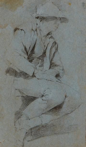 null Attribué à Cornelis BEGA

(1632 – 1664)

Un jeune homme assis

Pierre noire...