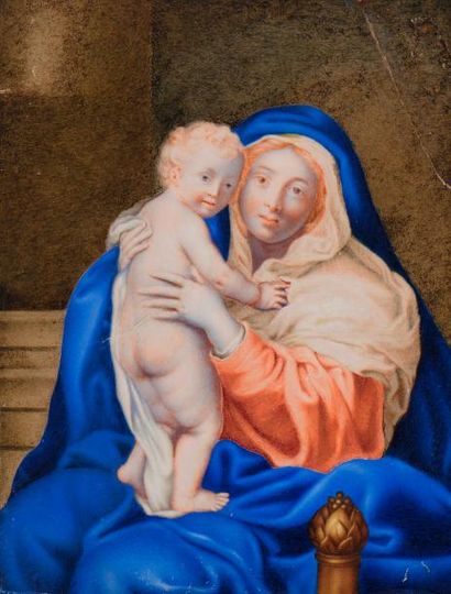 null Ecole FRANCAISE du XVIIème siècle

La Vierge à l’Enfant

Gouache sur vélin

21...