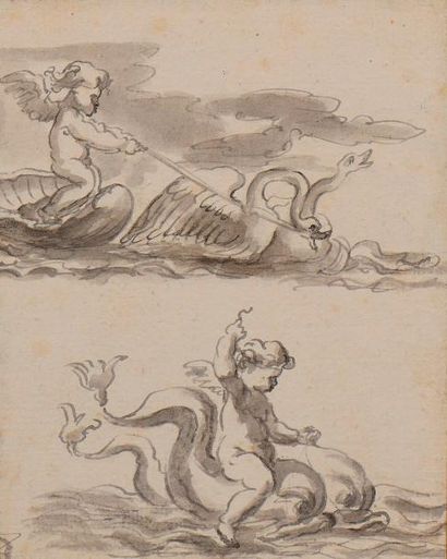 null Guillaume BOICHOT

(Paris 1735 – 1814)

Un amour chevauchant des dauphins et...