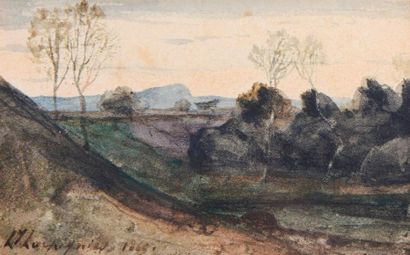 null Henri Joseph HARPIGNIES (1819-1916)

Paysage d'Italie, 1869

Aquarelle signée...