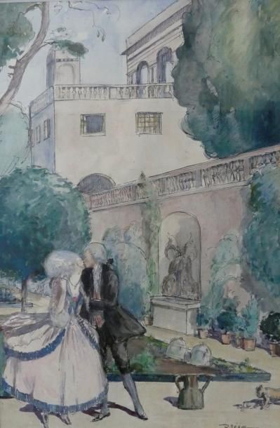 null Jacques DRÉSA (1869-1929)

Scène galante

Plume et aquarelle signée en bas à...