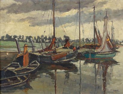 null Firmin VERHEVICK (1874-1962)

Port de pêche

Huile sur panneau, signée en bas...