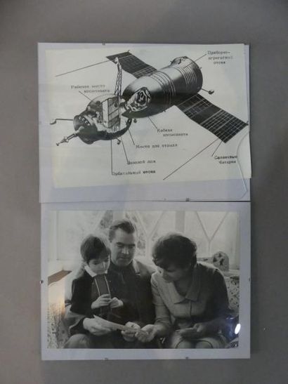 null 6 tirages argentiques sur la conquête spatiale russe dont Gagarine, Tereshkova,...