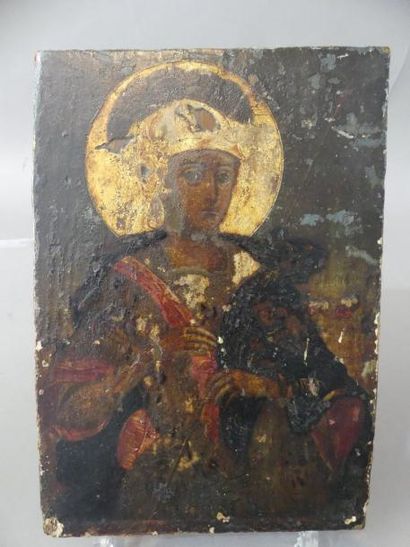 null Icone représentant un saint personnage.

XIXè siècle

23 x 16 cm