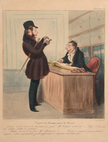 null D'après Honoré DAUMIER et Charles PHILIPON

Suite de 4 lithographies en couleurs....