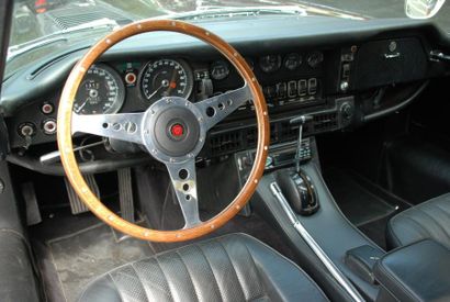  JAGUAR TYPE E coupé série III - 1971 Marron métallisé, sellerie cuir noir, 45 000...