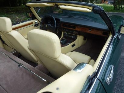 null JAGUAR XJS Cabriolet 5.3 V12 - 1988 
Peinture neuve verte, sellerie cuir magnolia...