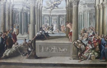 null Ecole Italienne du XVIIè siècle
Scène religieuse
Toile
151 x 99 cm