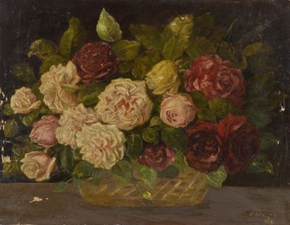 null C. ADKIN
Nature morte aux fleurs, 1899
Huile sur toile signée et datée en bas...