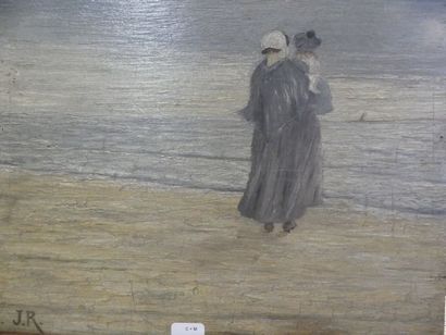 null Ecole Australienne vers 1900
Femme à l'enfant en bord de mer
Huile sur panneau,...