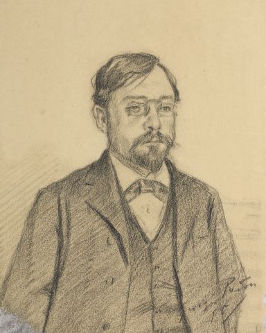 null Georges REDON (1869-1943)
Portrait de Paul Delmet
Crayon sur papier, signé en...