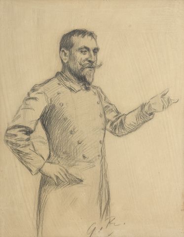 null Georges REDON (1869-1943)
Portrait de Rodolphe de Salis
Crayon sur papier, signé...