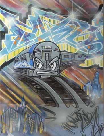 null DUSTER (1964)
Dusty Train
Peinture émaillée sur plan de métro de la ville de...