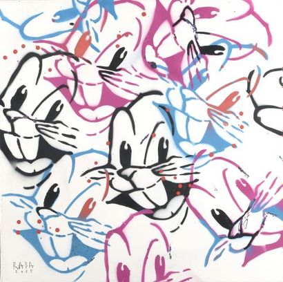 null RABA (1957)
Rabbits
Pochoir et acrylique sur toile.
Signée et datée 2015 en...