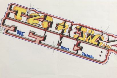  IZ THE WIZ (1958-2009) The Master Blaster, 1999 Dessin au marqueur sur papier, signé...