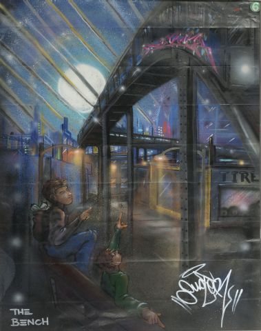 null DUSTER (1964)
The Bench
Peinture émaillée sur plan de métro de la ville de NYC,...