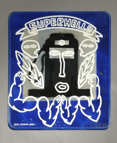 null SONI IRAWAN (1975)
Superhello
Acrylique et pochoir sur plaque de signalisation...