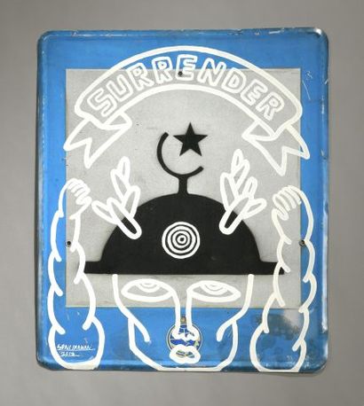 null SONI IRAWAN (1975)
Surrender
Acrylique et pochoir sur plaque de signalisation...