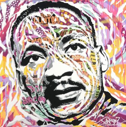 null JO DI BONA (1976)
Martin Luther King
Technique mixte et collage sur toile.
Signée...