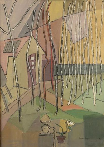 Suzanne ROGER (1899-1986) LES BOULEAUX, 1973
Huile sur toile signée en bas à droite.
65...